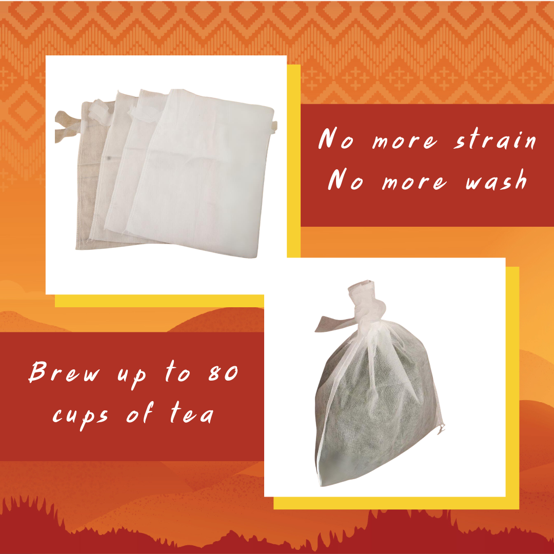 Ultimate Large 15 Disposable Tea Bags Size 12"x16" for brew bulk tea